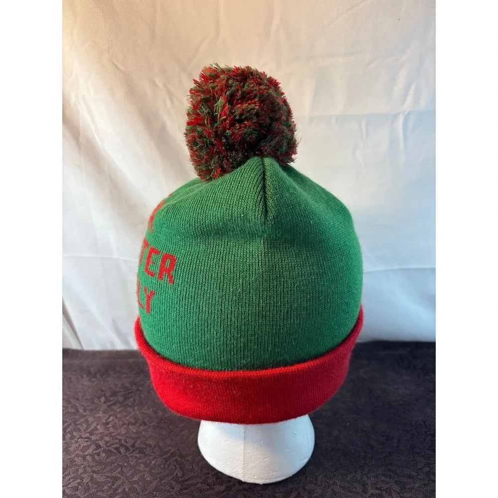 Target Your Sweater Is Ugly Christmas Beanie Green‎ Red Pom Pom Hat OSFM